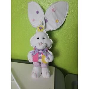 Easter Bunny Rabbit Fabric Doll Plush Standing Figurines Spring Decor Holiday